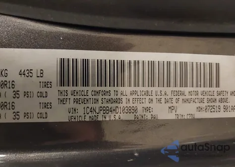 2017 Jeep Patriot Sport Fwd from USA, damaged, VIN 1C4NJPBB4HD103890